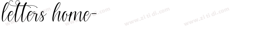 letters home字体转换